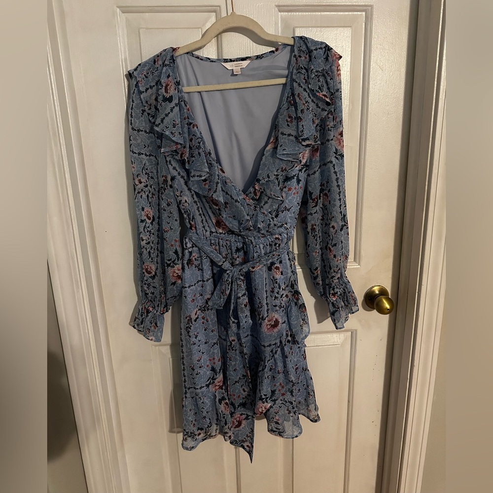 Floral Blue Wrap Dress - Lauren Conrad